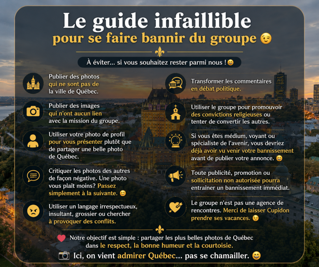 Nos règlements du groupe